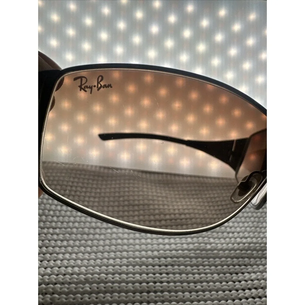 Ray-Ban RB3268 041/13 Highstreet Shield Sunglasses Gunmetal Brown Gradient